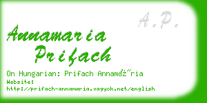 annamaria prifach business card